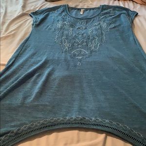 Boutique dress, teal, comes with slip